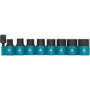 9-delni set natičnih nastavkov 1/2'' z adapterjem