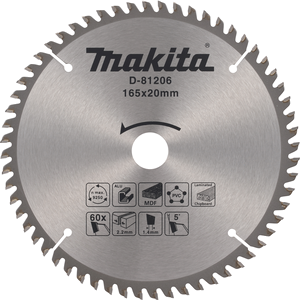 TCT Saw Blade 165mm x 20mm x 60T