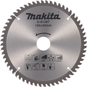 TCT Saw Blade 190mm x 30mm x 60T