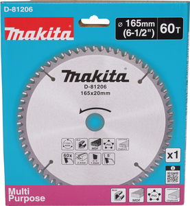 TCT Saw Blade 165mm x 20mm x 60T